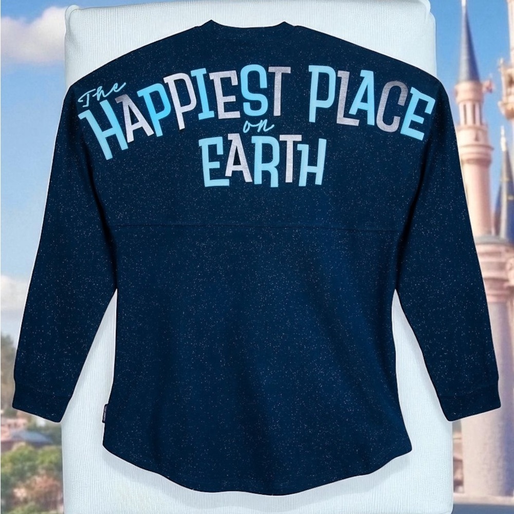 Disneyland 65th Anniversary Blue Sparkle Spirit Jersey Collectible Adult Size M